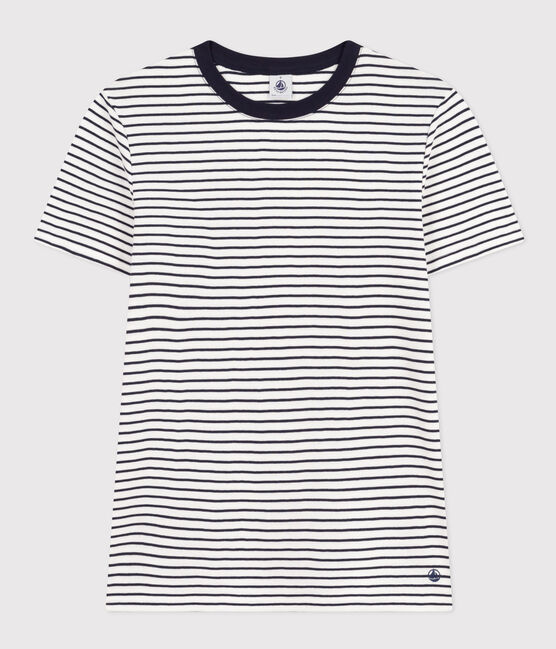T-shirt L'Iconique in cotone a righe donna bianco MARSHMALLOW/blu SMOKING