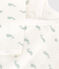 Body incrociato a maniche lunghe in cotone neonato bianco MARSHMALLOW/ HERBIER