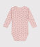 Body incrociato a maniche lunghe in cotone neonato rosa SALINE/ ROSEWOOD