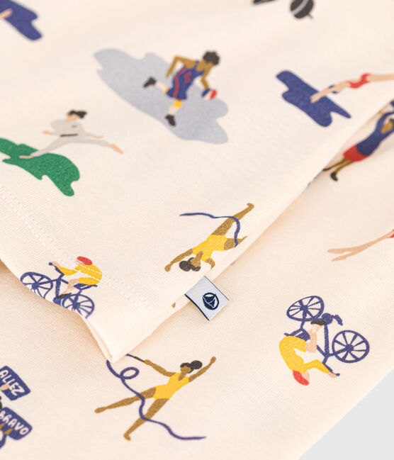 Pigiama in cotone con stampa multi sport bambino bianco AVALANCHE/ MULTICO
