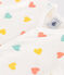 Tutina corta in cotone a cuori neonato bianco MARSHMALLOW/bianco MULTICO