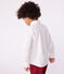 Camicia bambino a maniche lunghe in cotone tinta unita bianco ECUME