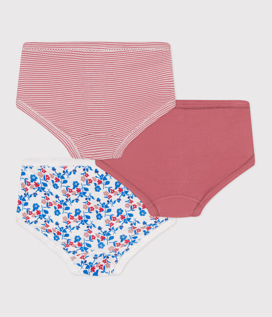 Set di 3 slip a vita alta in cotone a fiori bambino variante 1