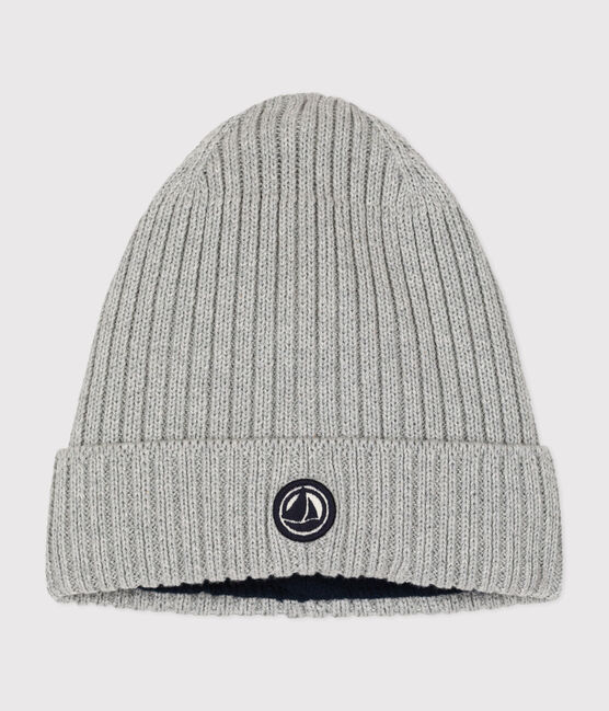 Cuffietta in maglia foderata in pile bambino grigio CHATON CHINE